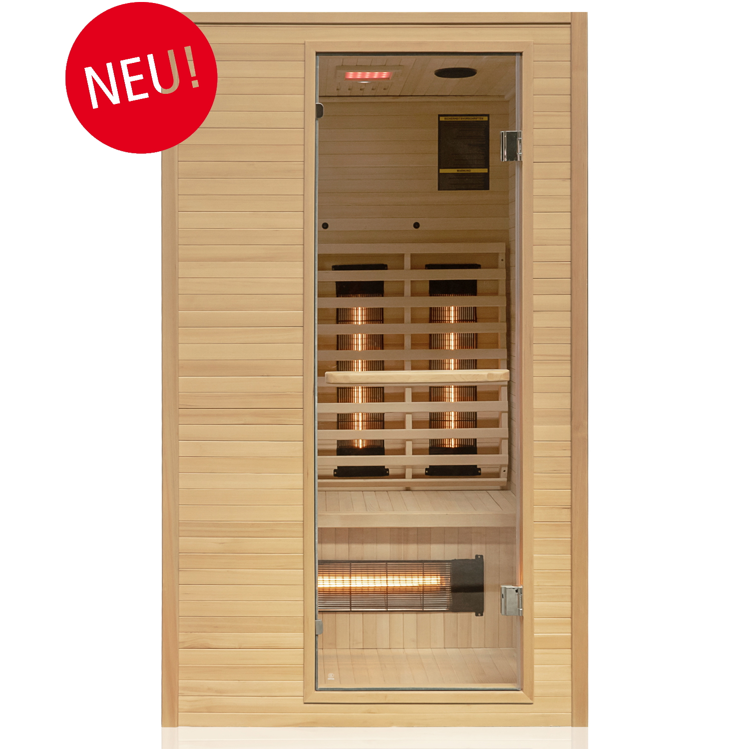 Infrarotkabine Dewello Calgary 115×105 Vollspektrum (1–2 Pers.)