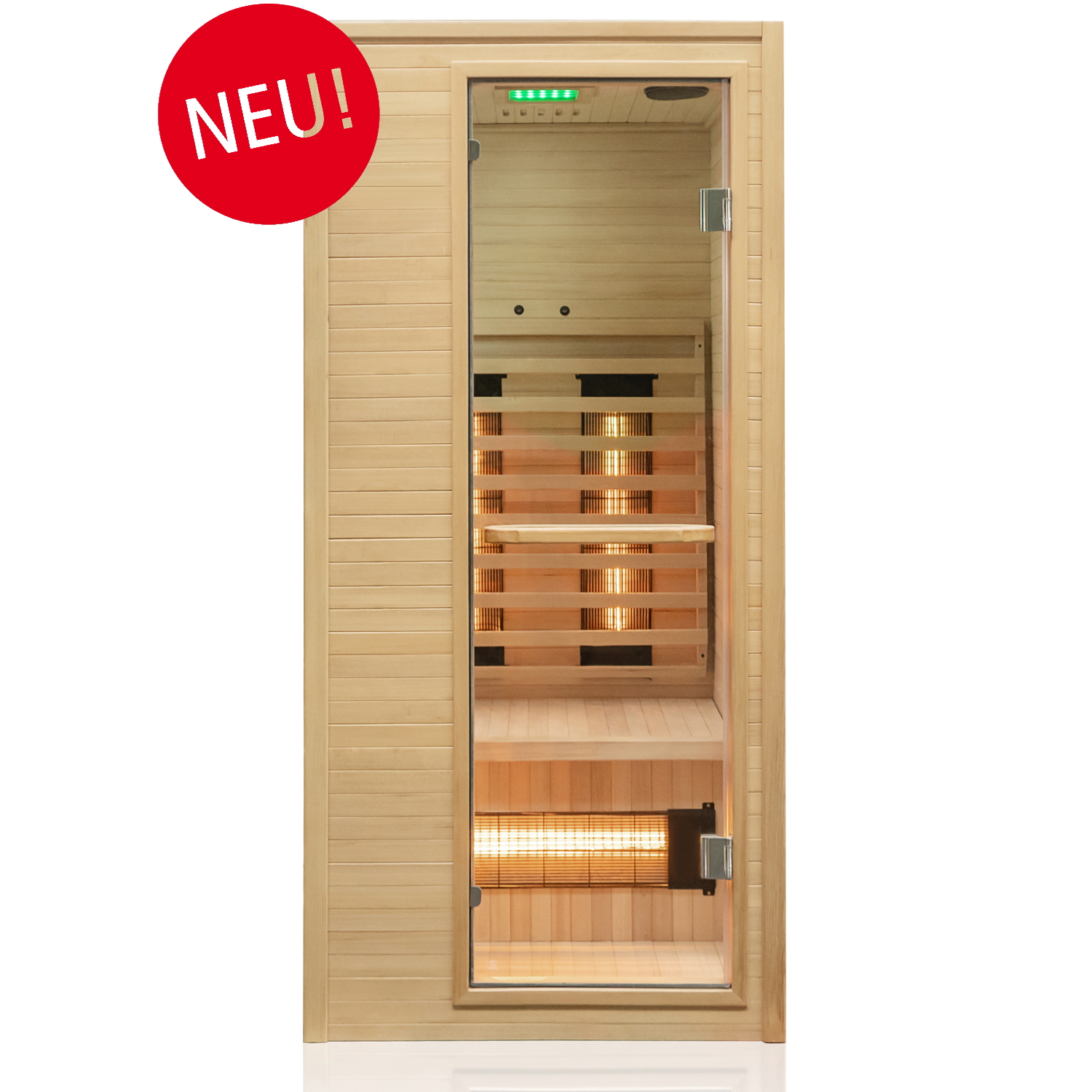 Infrarotkabine Dewello Calgary 90×90 Vollspektrum (1–2 Pers.)