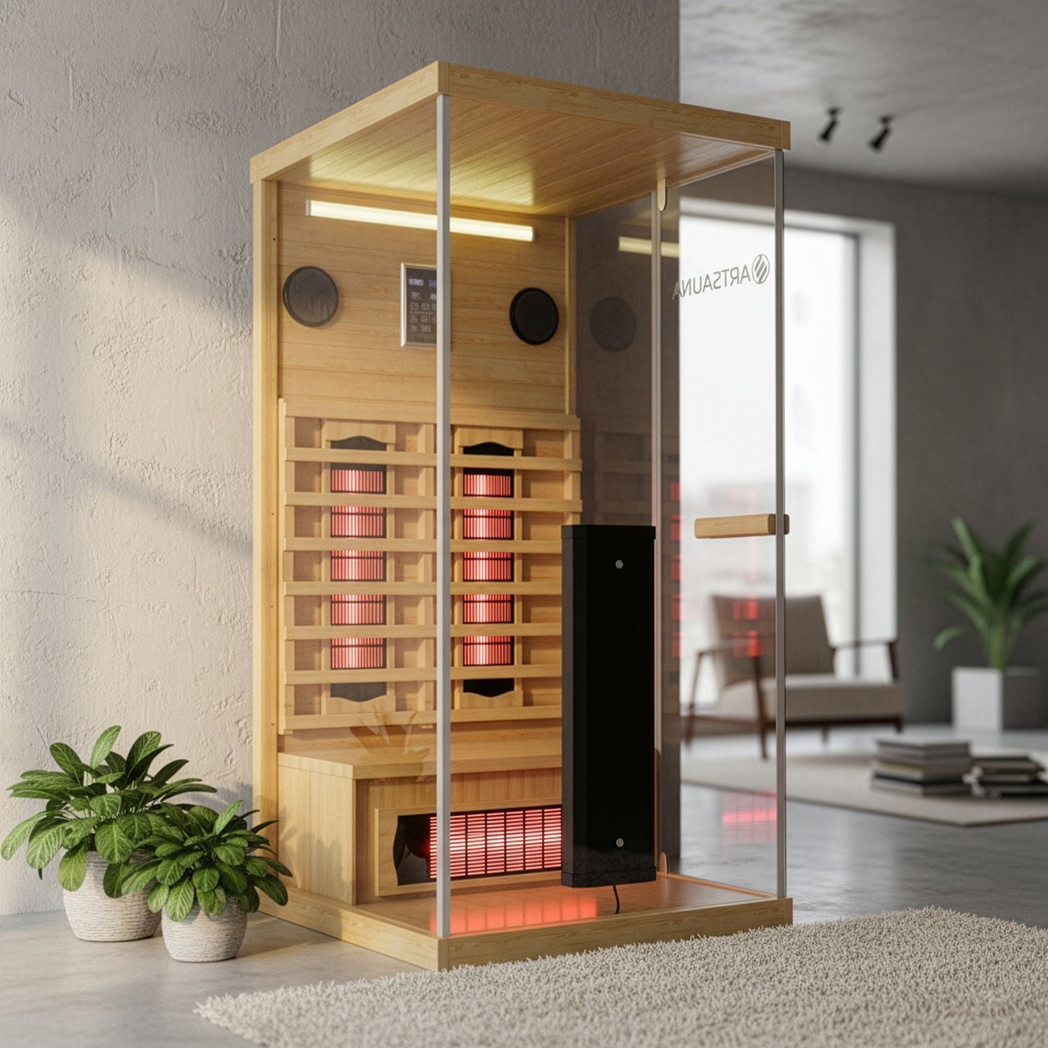 Infrarotkabine Artsauna Göteborg 90 (Vollspektrum, 1 Pers., 90×90 cm)