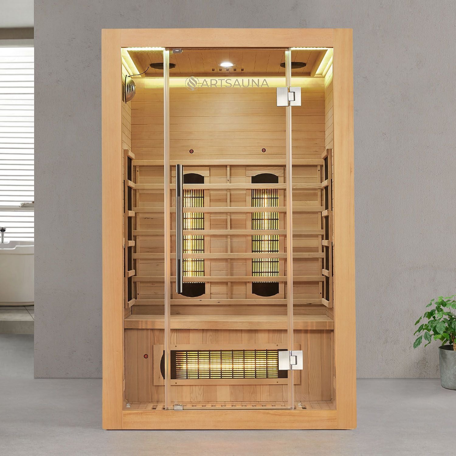 Infrarotkabine Artsauna Kiruna 120 (Vollspektrum-Dual, 2 Pers., 120×105 cm)