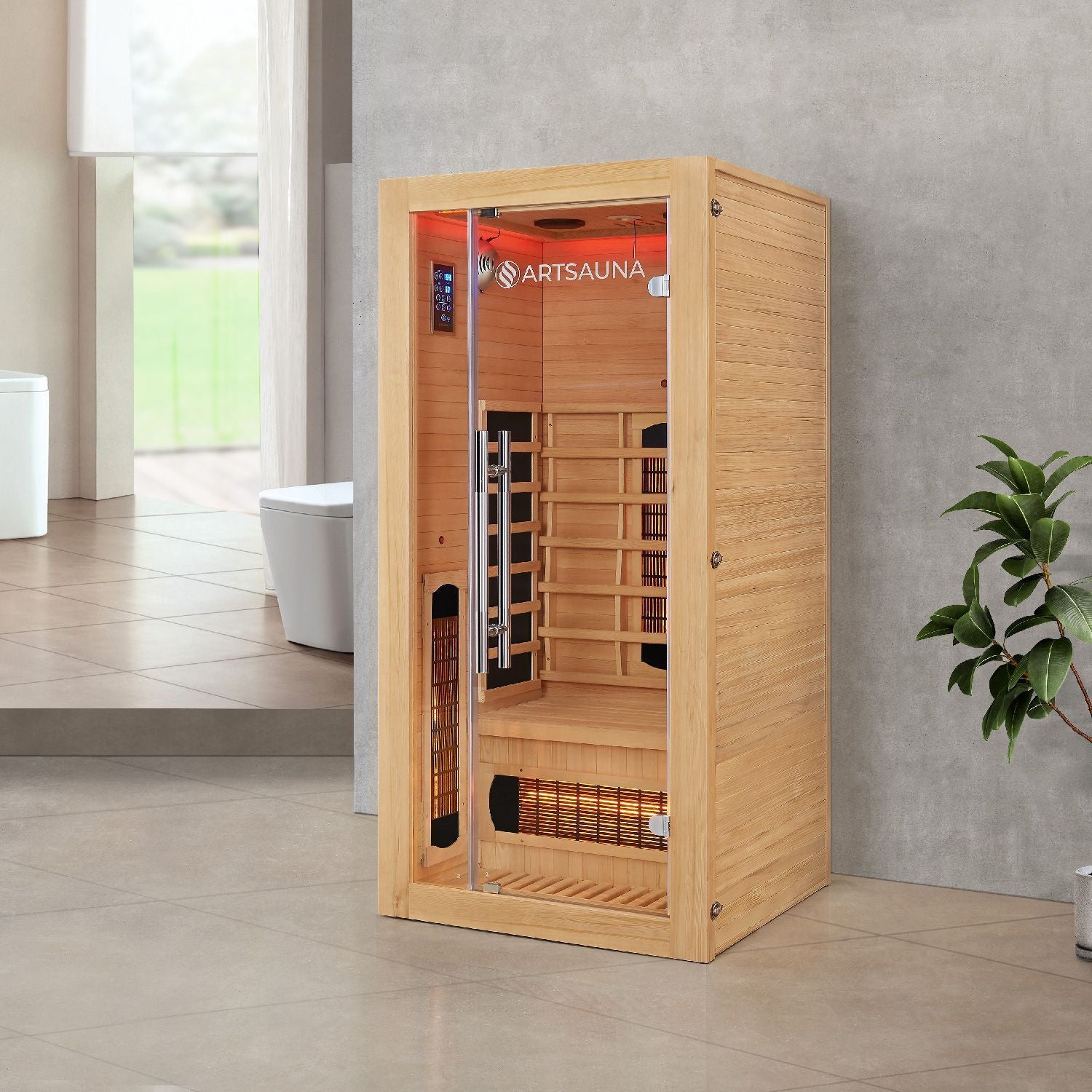 Infrarotkabine Artsauna Kiruna 90 (Vollspektrum-Dual, 1 Pers., 90×90 cm)