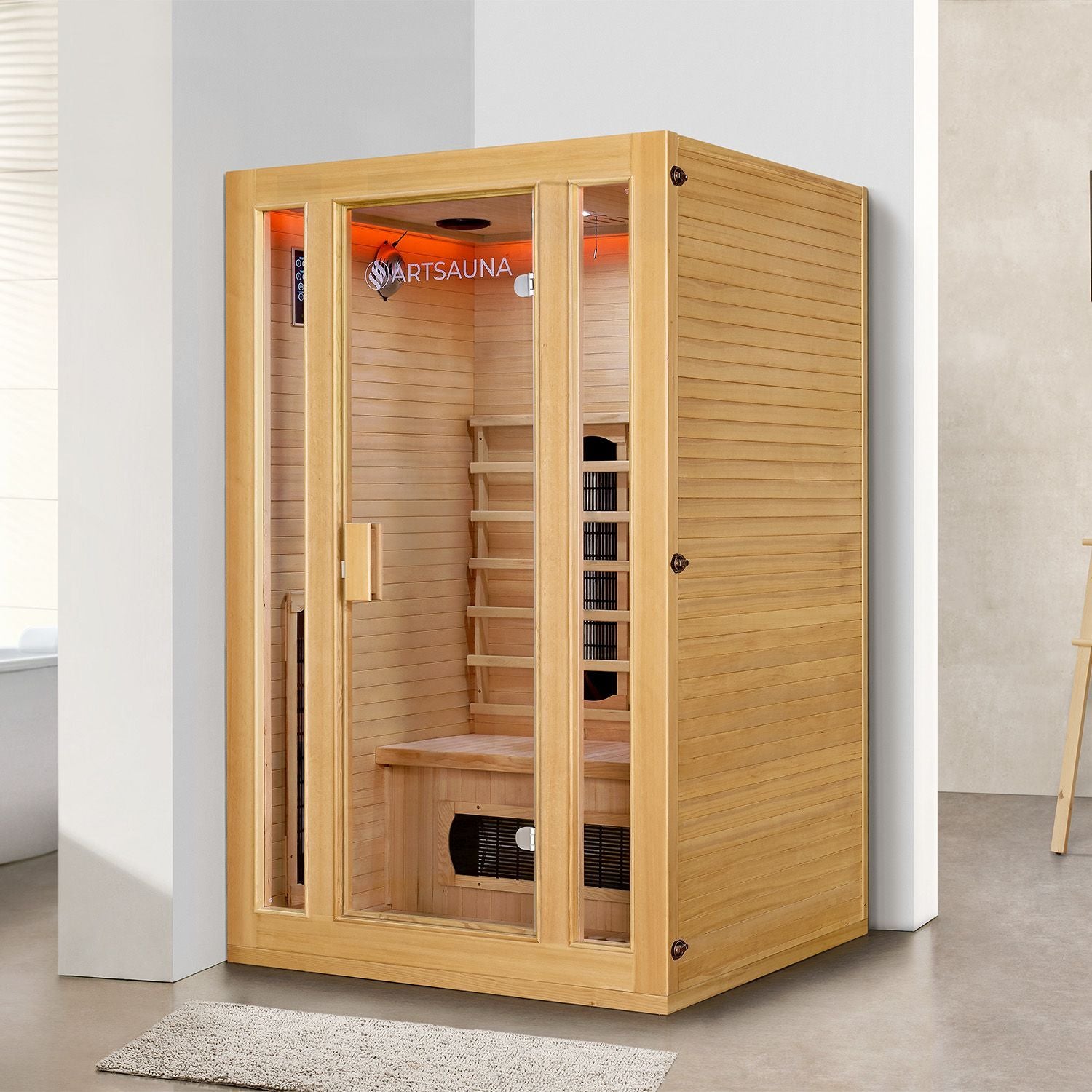 Infrarotkabine Artsauna Nyborg S120K (Keramik-Dual, 2 Pers., 120×105 cm)