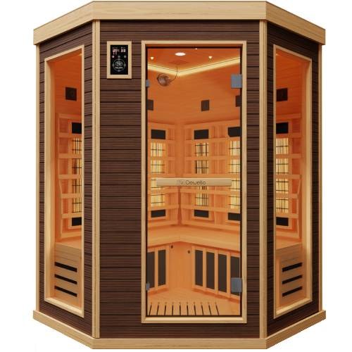 Infrarotkabine Dewello Montreal 120×120 Dual-Therm (1–2 Pers., Eckkabine)
