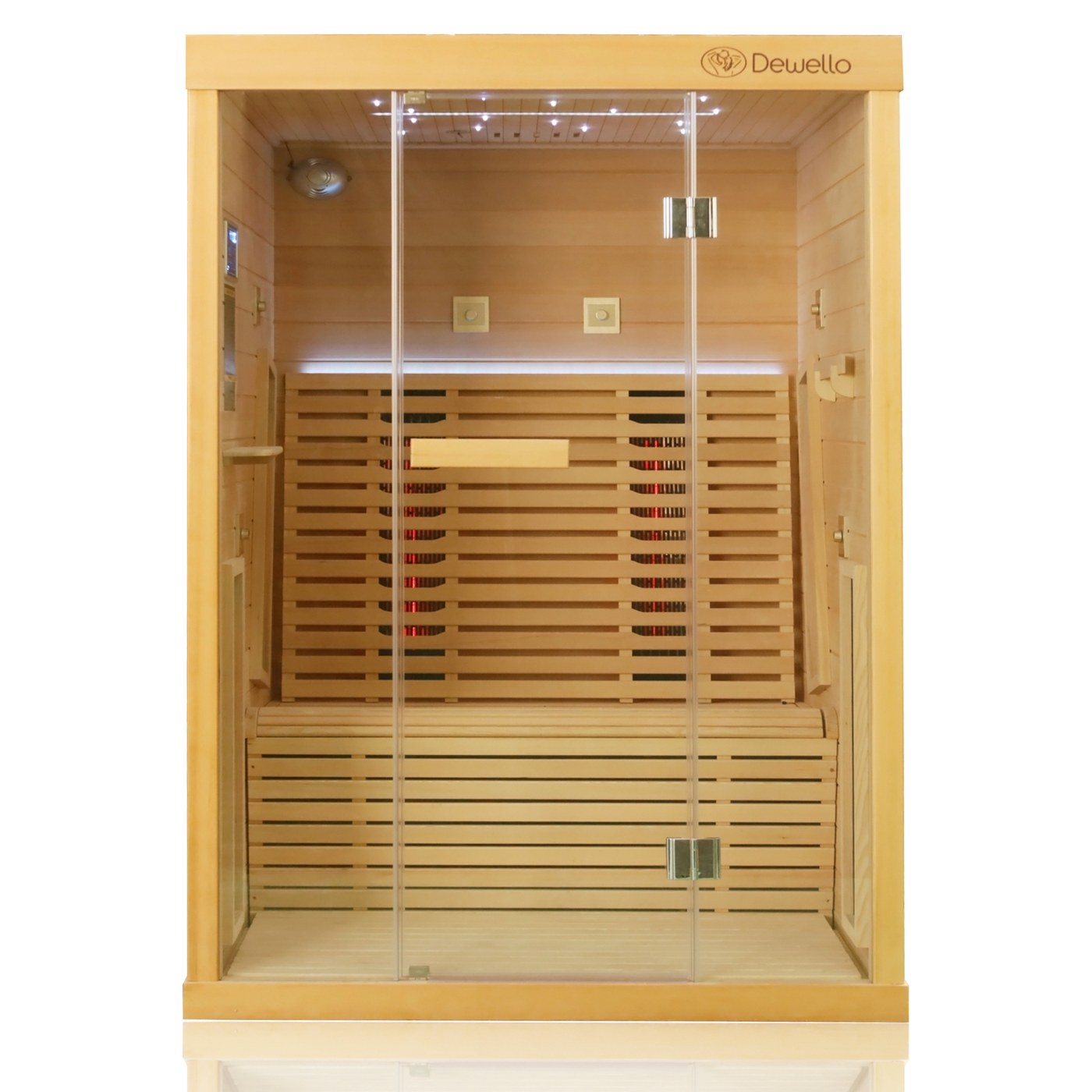 Infrarotkabine Dewello Palermo 135×120 Vollspektrum (1–2 Pers.)