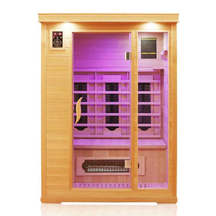Infrarotkabine Dewello Windsor 130×105 Keramik-Dual (1–2 Pers.)