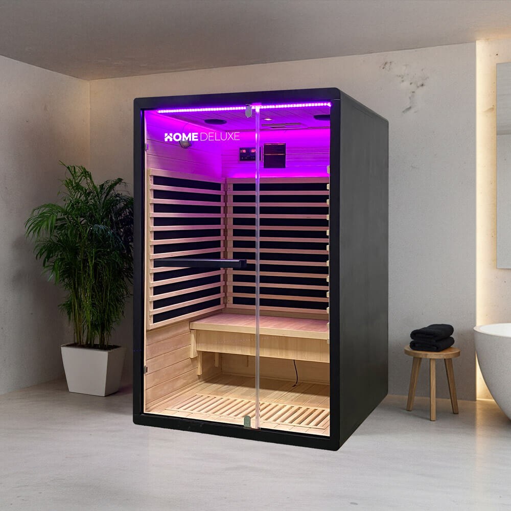Infrarotkabine Home Deluxe Nero (Karbon-Flächenstrahler, 1 Pers., 90×90 cm)