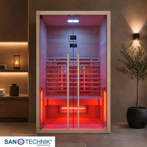 Infrarotkabine Sanotechnik Ruby 2 (Vollspektrum, 2 Pers., 120×100 cm)